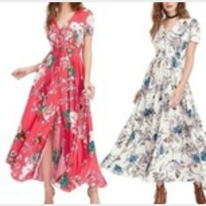 NWT Leo Rosi Summer Floral Maxi Sz L